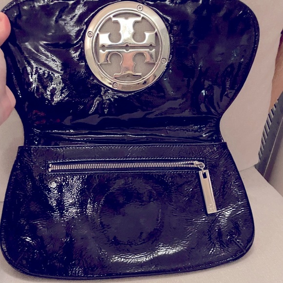 Tory Burch black clutch - you could add a chain to make it a crossbody bag. - Picture 4 of 10